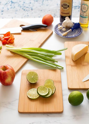 Totally Bamboo 3-Piece Bamboo Cutting Board Set – Wooden Cutting Boards for Kitchen – Great for Chopping and Serving – Large, Medium & Small Sizes for Food Prep