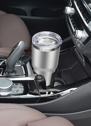 WETOWETO 30oz Tumbler, Stainless Steel Vacuum Insulated Water Coffee Tumbler Cup, Double Wall Powder Coated Spill-Proof Travel Mug Thermal Cup for Home Outdoor (Stainless, 1 Pack)