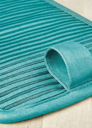 KitchenAid Beacon Two-Tone Non-Slip Pot Holder Set, Aqua Sky, 7"x10", 2 Piece