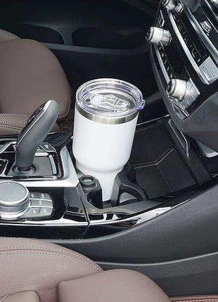 WETOWETO 30oz Tumbler, Stainless Steel Vacuum Insulated Water Coffee Tumbler Cup, Double Wall Powder Coated Spill-Proof Travel Mug Thermal Cup for Home Outdoor (White, 1 Pack)