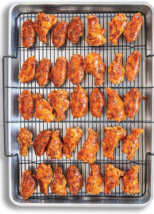 Nordic Ware Extra Large Oven Crisping Baking Tray, with Rack, Silver