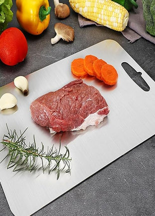 Titanium Cutting Board - 2025 New Upgrade 100% Pure Titanium Cutting Boards for Kitchen Double Sided Titanware Cutting Board,Hygiene Durable Dishwasher Safe Chopping Board,1PC (12"L x 9"W)