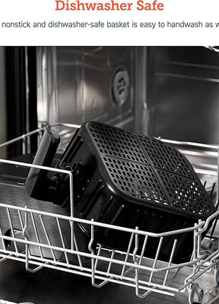 COSORI 12-in-1 Air Fryer 5.8QT, Toast, Bake, Nutrition Facts for 100+ In-App Recipes, AdaptIQ Tech Fast Cook, for Main & Side Dishes, Snacks, Leftovers, Detachable Square Basket, Dishwasher Safe