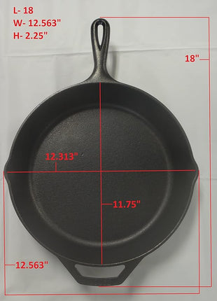 Lodge 12 Inch Cast Iron Pre-Seasoned Skillet – Signature Teardrop Handle - Use in the Oven, on the Stove, on the Grill, or Over a Campfire - Black
