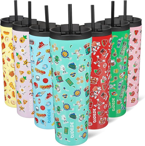 BJPKPK 30oz Stainless Steel Insulated Tumbler With lid And Straw Travel Coffee Thermal Tumblers Cup For Women And Men,Spring Party Green