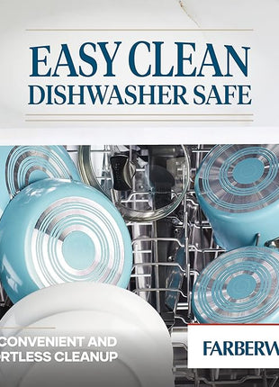 Farberware Cookstart DiamondMax Nonstick Frying Pan/Skillet, Dishwasher Safe, 12 Inch - Aqua