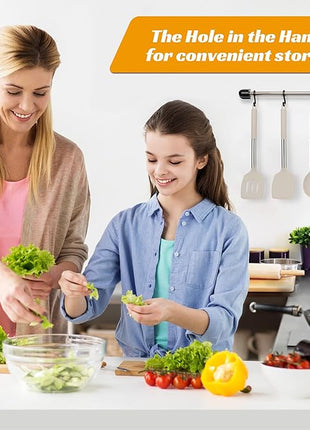 Kitchen Utensils Set of 4 Pack,Silicone Kitchen Utensils Set for Nonstick Cookware,Perfect for Baking and Mixing,Spatula Set BPA Free,Dishwasher Safe,Khaki