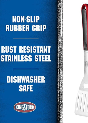 Kingsford Stainless Steel BBQ Spatula with Red & Black Handle