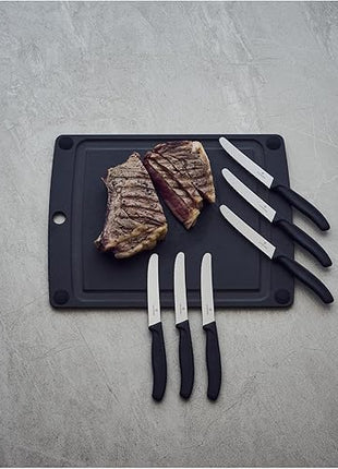 Victorinox 6.7833.6US1 sadf Swiss Classic 6-Piece Steak Knife Set, 4-1/2-Inch Serrated Blades with Round Tip, 4-Inch