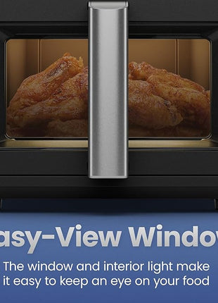 Chefman Air Fryer TurboFry 9-Qt, 6-in-1 High-Powered 450°F Cooking for Crispier French Fries, Chicken, and Onion Rings, XL Windowed Basket, Air Fry, Bake, Broil, Reheat, Dehydrate, Defrost – Black