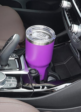 WETOWETO 30oz Tumbler, Stainless Steel Vacuum Insulated Water Coffee Tumbler Cup, Double Wall Powder Coated Spill-Proof Travel Mug Thermal Cup for Home Outdoor (Purple, 1 Pack)