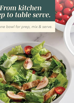 COOK WITH COLOR Mixing Bowls with Lids - 12 Piece Plastic Nesting Bowls Set includes 6 Prep Bowls and 6 Lids, Diamond Design - Microwave Safe, Green