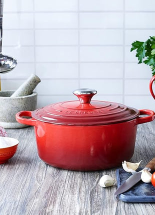 Le Creuset Enameled Cast Iron Signature Round Dutch Oven, 9 qt., Cerise