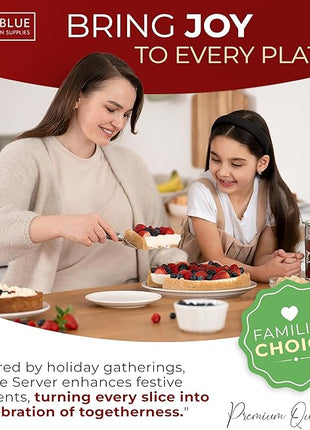 Orblue Pie Server, Essential Kitchen Tool, Serrated on Both Sides, Great for Right or Left Handed Chef, Stainless Steel Flatware, Cake Cutter, Black