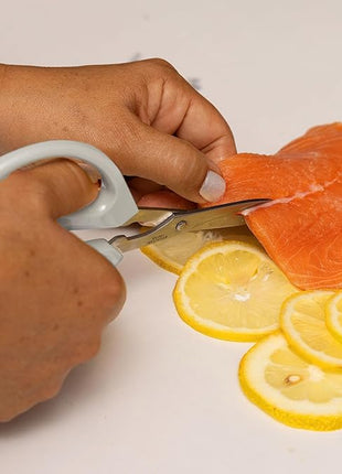 Joyce Chen Original Unlimited Kitchen Scissors All Purpose Kitchen Shears With Comfortable Handles, White, 2 Pack