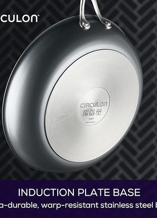 Circulon A1 Series with ScratchDefense Technology Nonstick Induction Frying Pan/Skillet, 12 Inch, Graphite
