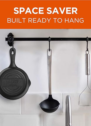 Commercial CHEF 6.5 Inch Cast Iron Skillet, Black