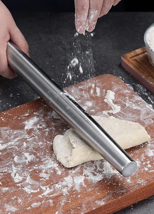Stainless Steel Rolling Pin, Matte Finish 16.7 Inches, Berglander Rolling Pin For Baking Pizza Dough, Pie, Cookie, Essential Kitchen Utensil Gift Ideas For Bakers.