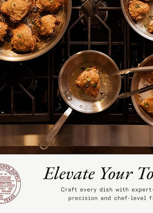 Made In Cookware - 3-Piece (Includes 8",10",12") Stainless Frying Pan Set - 5 Ply Stainless Clad - Professional Cookware - Crafted in USA - Induction Compatible