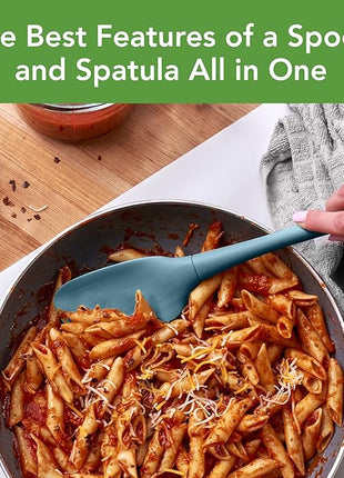 Tovolo Flex-Core All Silicone Spoonula, Tapered Edge, Ergonomic Handle, Heat Resistant