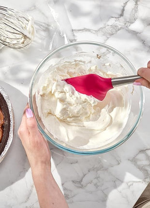 Tovolo Flex-Core Stainless Steel Handled Spatula, Heat-Resistant & BPA-Free Silicone Turner Head, Safe for Cast Iron & Non-Stick Cookware, Dishwasher-Safe: Home & Kitchen