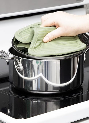 All-Clad Premium Pot Holder & Hot Pad: Heat Resistant to 500 Degrees - 100% Cotton, 10"x6.25" Hot Pad for Kitchen and Barbeque, (1-Pack), Fennel