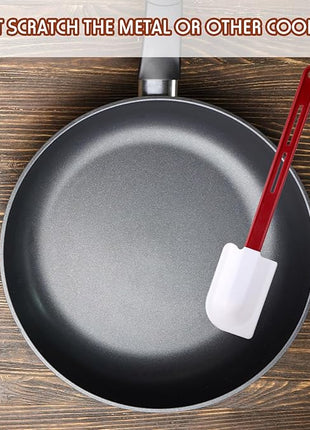 Set of 3 High Temp Silicone Spatulas Heat Resistant Rubber Commercial Heavy Duty Silicone Scraper Spatula with Handle for Kitchen Baking Cooking(14 x 3 Inches,Spatula)