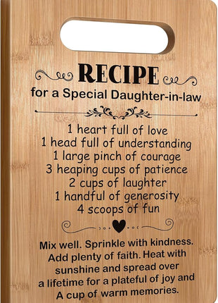 Daughter-in-Law Birthday Gifts, Popular Daughter-in-Law Cutting Board Gift, Daughter in Law Gifts for Mothers Day, Wedding, Christmas