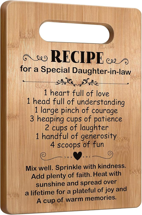 Daughter-in-Law Birthday Gifts, Popular Daughter-in-Law Cutting Board Gift, Daughter in Law Gifts for Mothers Day, Wedding, Christmas