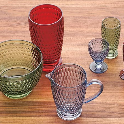 Villeroy & Boch Boston Colored Individual Bowl, Green, 4.5" Diamond Faceted Crystal