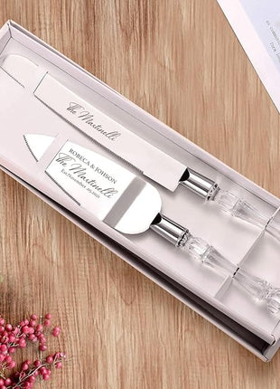 AW BRIDAL Personalized Cake Cutting Set for Wedding, Mr and Mrs Cake Knife Set Pie Server Cutter Couple Gifts for Wedding Anniversary Engagement//DK2201CPP26//