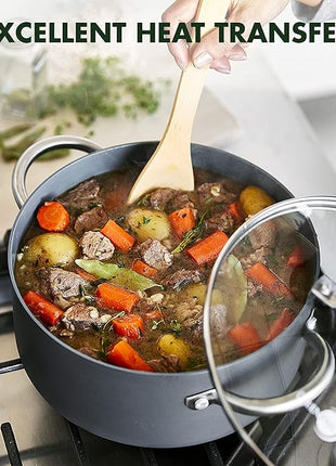 GreenPan Lima Hard Anodized Healthy Ceramic Nonstick 18 Piece Cookware Bakeware Pots and Pans Set, PFAS-Free, Oven Safe, Gray