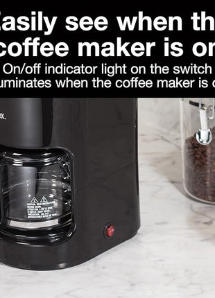 Proctor Silex 10-Cup Coffee Maker, Works with Smart Plugs That Are Compatible with Alexa, Auto Pause and Serve, Black (48351PS)