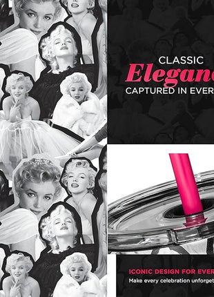 Dragon Glassware x Marilyn Monroe Vacuum Insulated Tumbler with Lid and Straw - 24 oz Tumbler Cup with 2 Straws - Stainless Steel Tumbler with Straw for Water, Iced Tea
