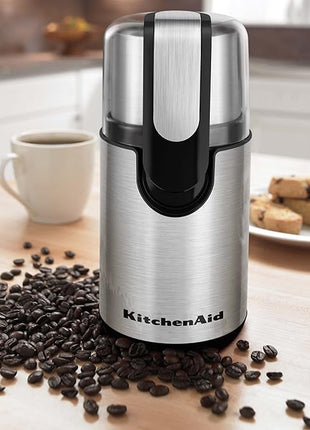 KitchenAid BCG111OB Blade Coffee Grinder, 4 oz, Onyx Black