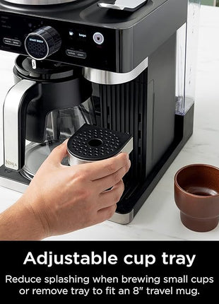Ninja Espresso & Coffee Maker & Barista System, 3 Espresso Brew Styles, Single-Serve Coffee & Nespresso Capsule Compatible, Built-in Frother, Espresso, Cappuccino & Latte Maker, Black, CFN601