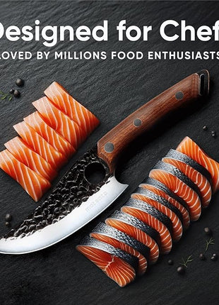 Matsato Chef Knife - Perfect Kitchen Knive for Cooking, Chopping. Japanese Steel Knife for Home, BBQ. For Balance & Control, 6.3 Inch