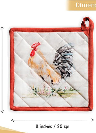 Maison d' Hermine Campagne 100% Cotton Pot Holder, 8 - inch by 8 - inch.