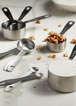 husMait Stainless Steel Measuring Cups - 5 Piece Heavy Duty Measuring Cup Set with Storage Ring