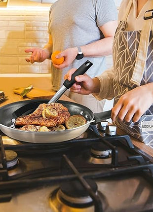 2 Pack Solid & Slotted Silicone Spatula Set, 600F Heat-Resistant No-Melt Handle and Blade, Kitchen Cooking Utensils for Nonstick Cookware, Spatula Turner for Egg,Pancake,Burger- Dishwasher Safe