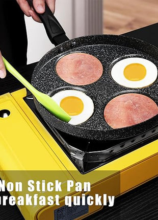 MyLifeUNIT Aluminum 4-Cup Egg Frying Pan, Non Stick Egg Cooker Pan