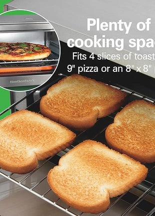 Hamilton Beach Sure-Crisp Air Fryer Toaster Oven Combo, Fits 9” Pizza, 4 Slice Capacity, Powerful Circulation, Auto Shutoff, Stainless Steel (31403)