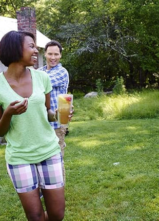 Tervis Clear & Colorful Tabletop Made in USA Double Walled Insulated Tumbler Travel Cup Keeps Drinks Cold & Hot, 24oz - 2pk, Clear