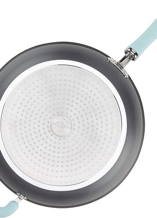Rachael Ray Create Delicious Deep Hard Anodized Nonstick Frying Pan / Fry Pan / Hard Anodized Skillet - 12.5 Inch, Gray