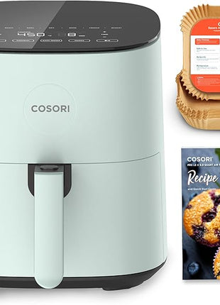 COSORI Air Fryer Pro LE 5-Qt Airfryer, With 20PCS paper liners, 10 Functions that Dry, Bake, Roast &Preheat, Shake Reminder, Up to 450℉, 85% Oil less, Compact, 130+ Recipes, Dishwasher Safe, Green