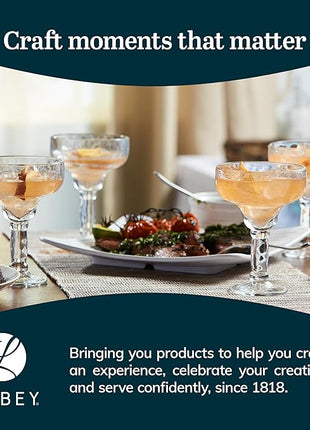 Libbey Yucatan Margarita Glasses Set of 4, 13.5 Oz, Stunning Ripple Bar Glass Set, Cocktail Glassware for Frozen Daiquiri, Slushy Punch, and More