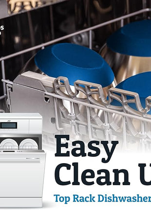 Priority Chef Stainless Steel Mixing Bowls with Lids Set - Premium 30Pcs with 6pc Metal Bowl Set for Kitchen, 3 Graters, Airtight Lids, Non-Slip Bases & Silicone Utensils, Blue