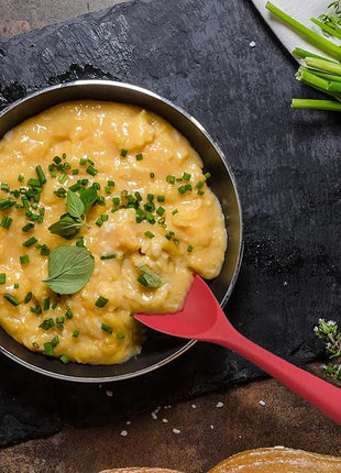 Upgrade Silicone Spatula Spoon Set,VOVOLY Heat Resistant Rubber Spoonula, Seamless Non-Stick Flexible Scrapers for Baking Mixing Tool,3 Pack,