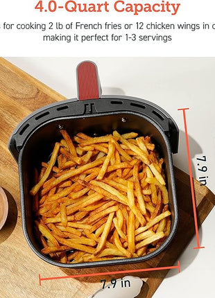 COSORI Air Fryer 4 Qt, 7 Cooking Functions Airfryer, 150+ Recipes on Free App, 97% less fat Freidora de Aire, Dishwasher-safe, Designed for 1-3 People, Lite 4.0-Quart, Smart, Truffle Gray