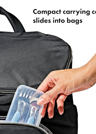 OXO Tot On-The-Go Fork and Spoon Set - Dusk